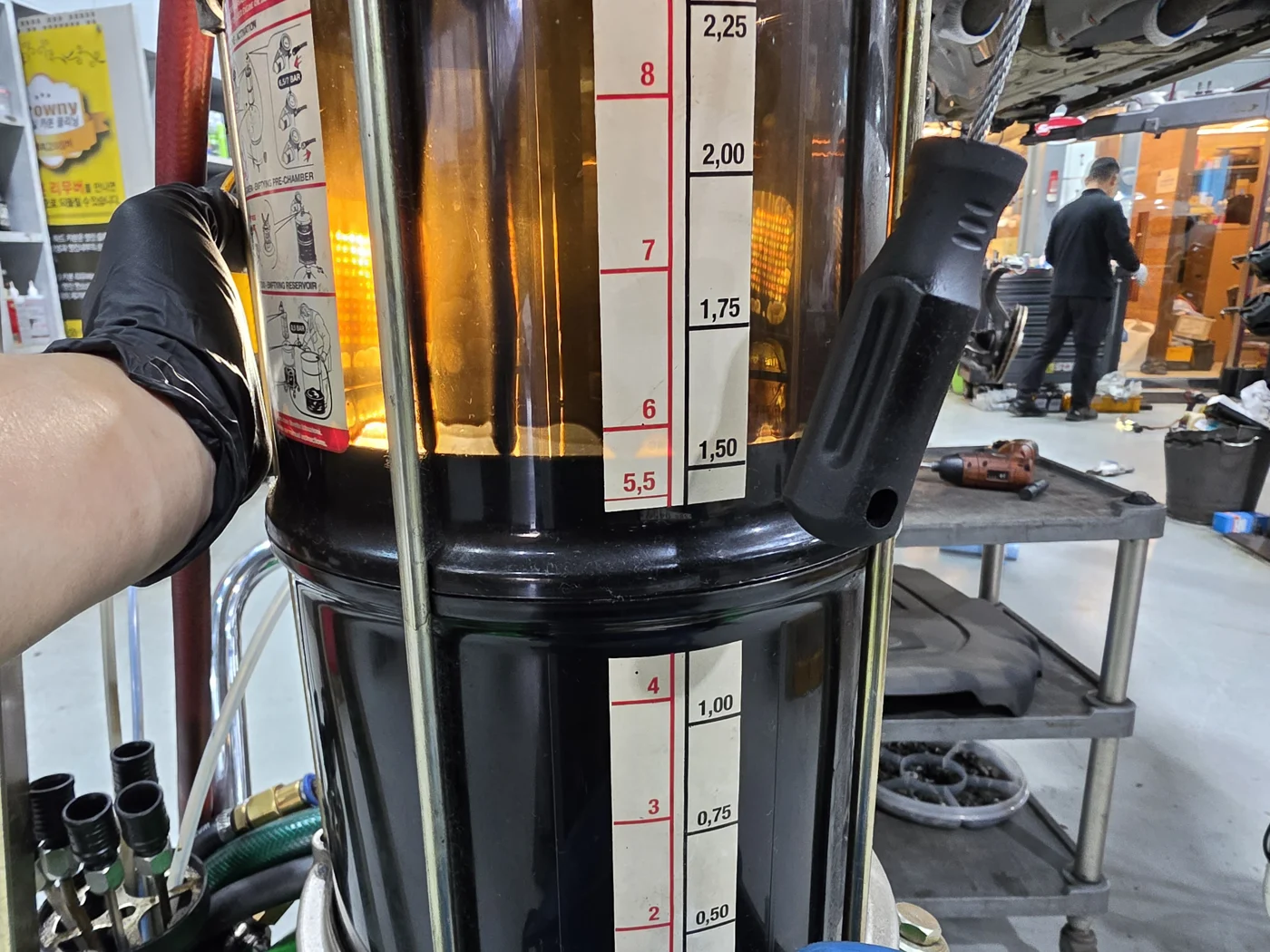 Drained engine oil