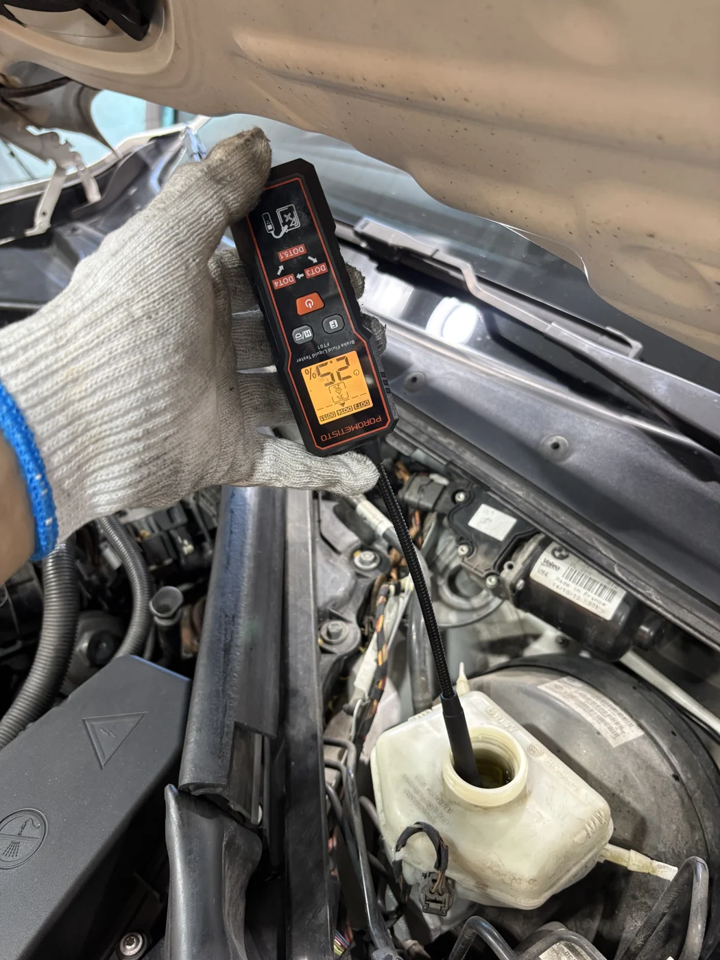 Checking brake-fluid condition