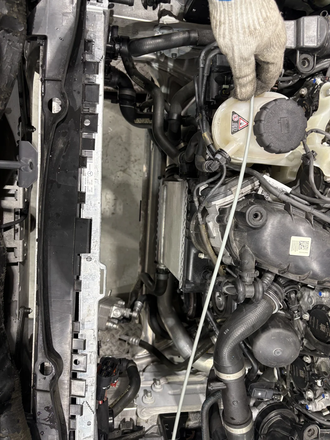 Fitting the new radiator