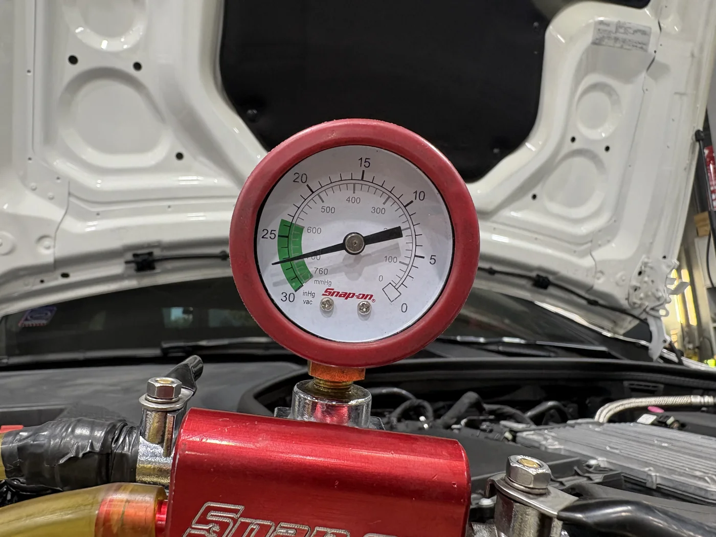 Vacuum check on the cooling system