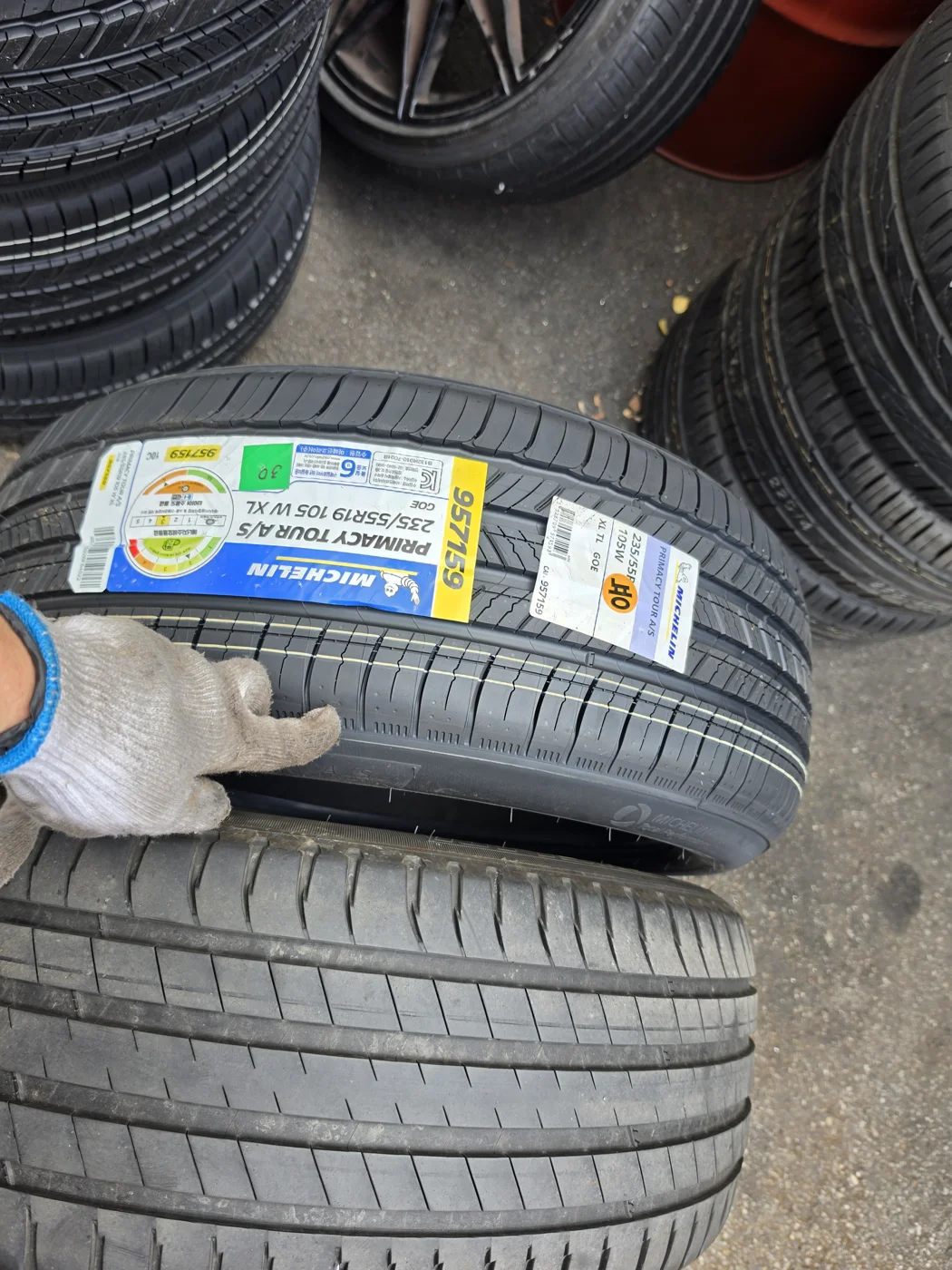 The newly fitted Michelin Primacy Tour A/S