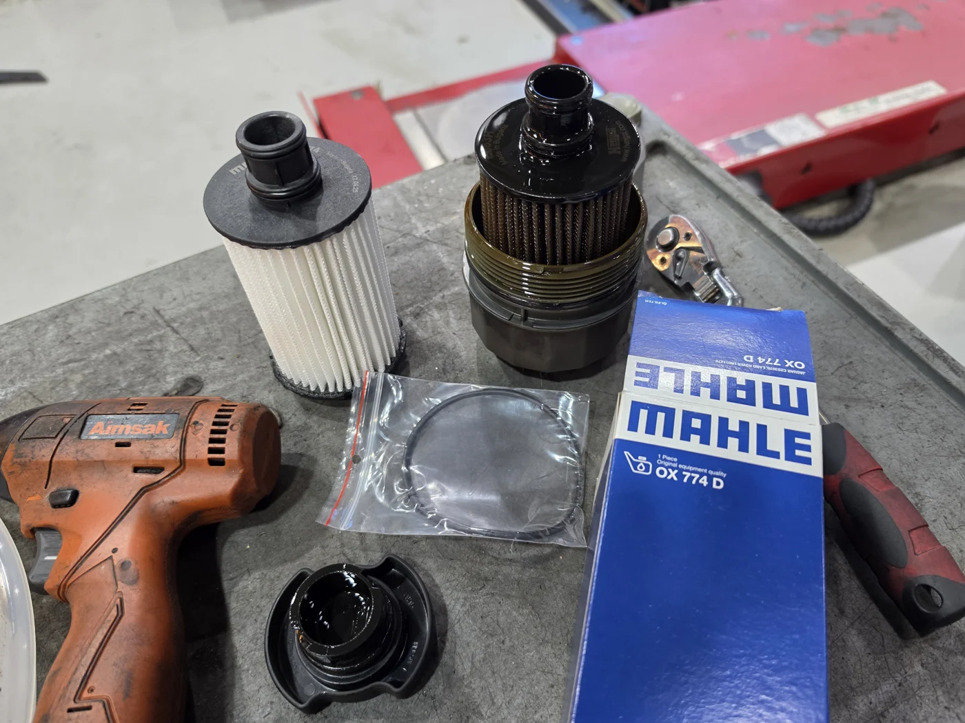Engine oil filter replacement