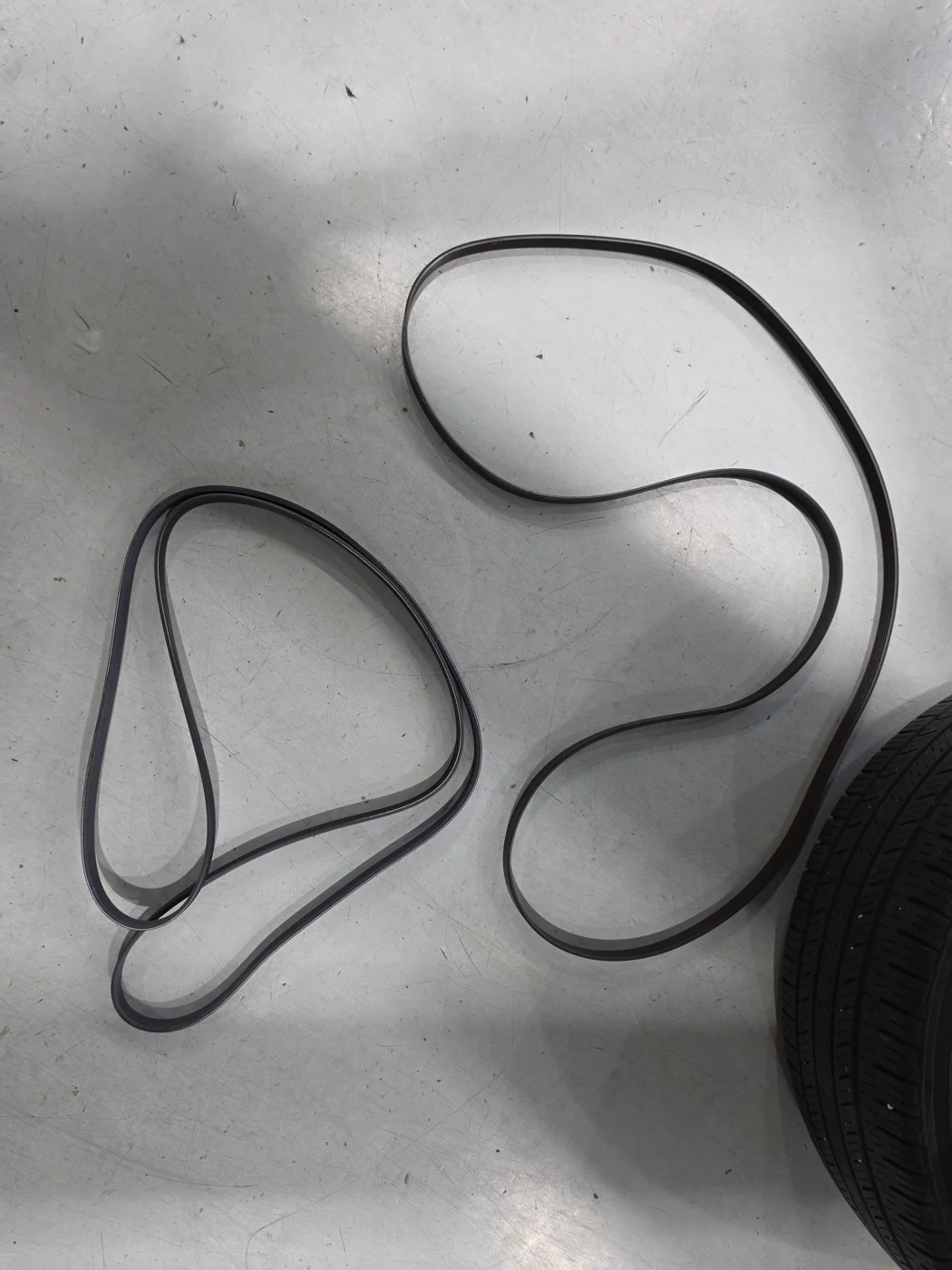Removed auxiliary belt