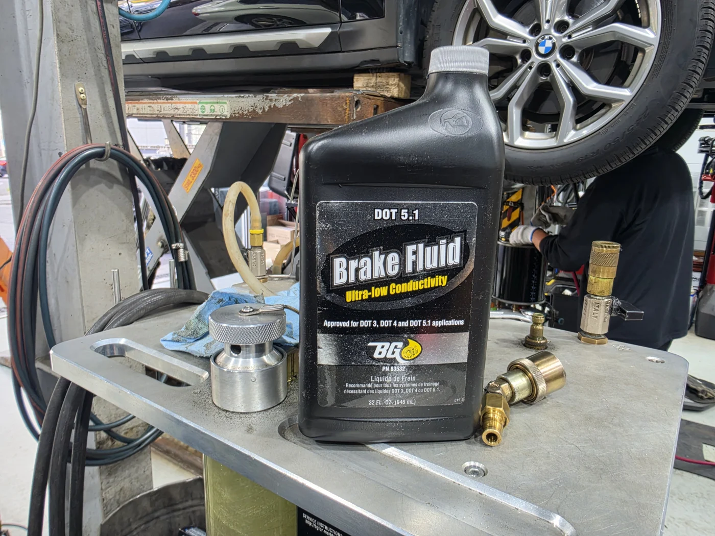 Brake fluid exchange equipment and BG DOT 5.1