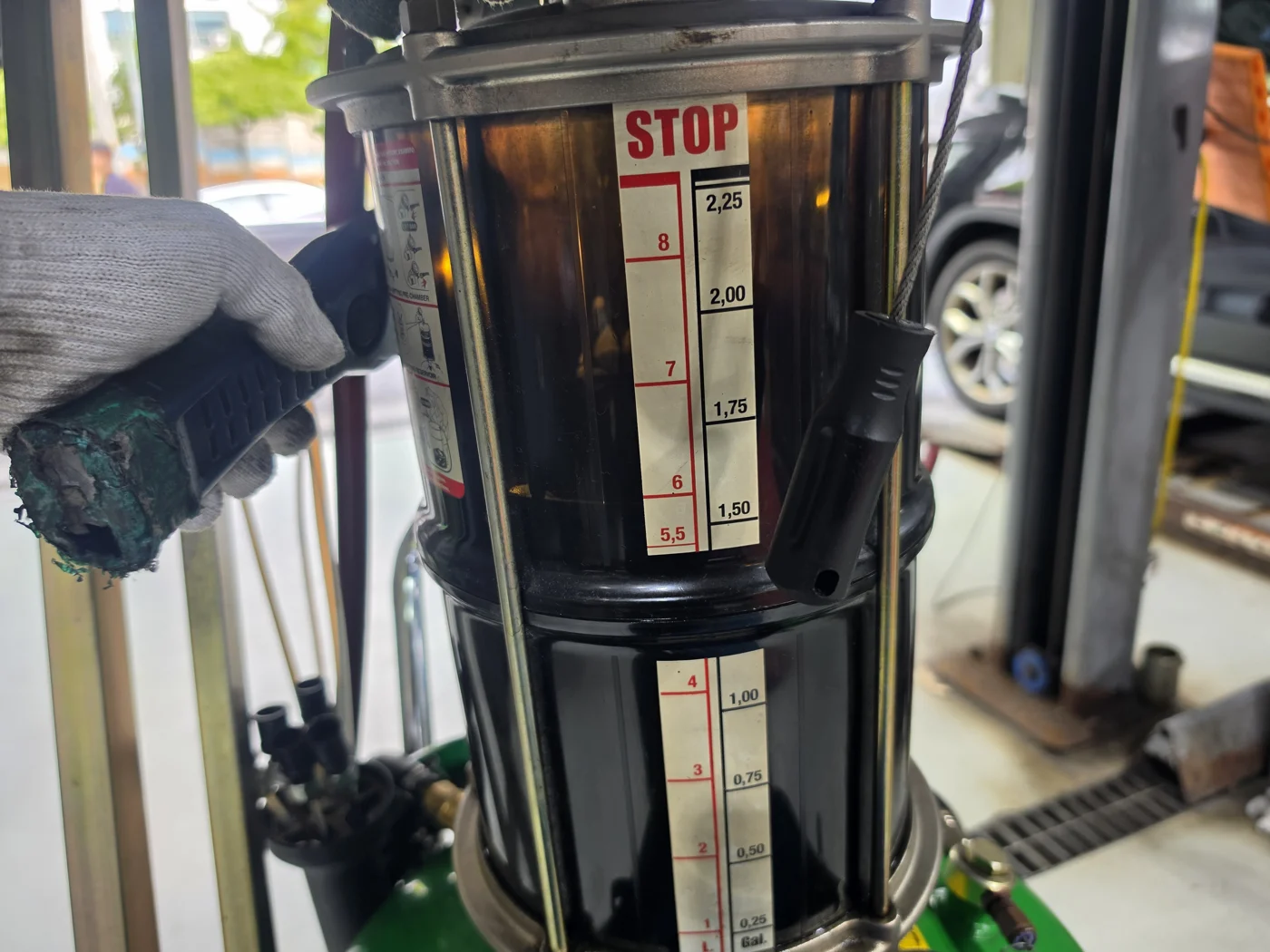 Collecting the drained engine oil