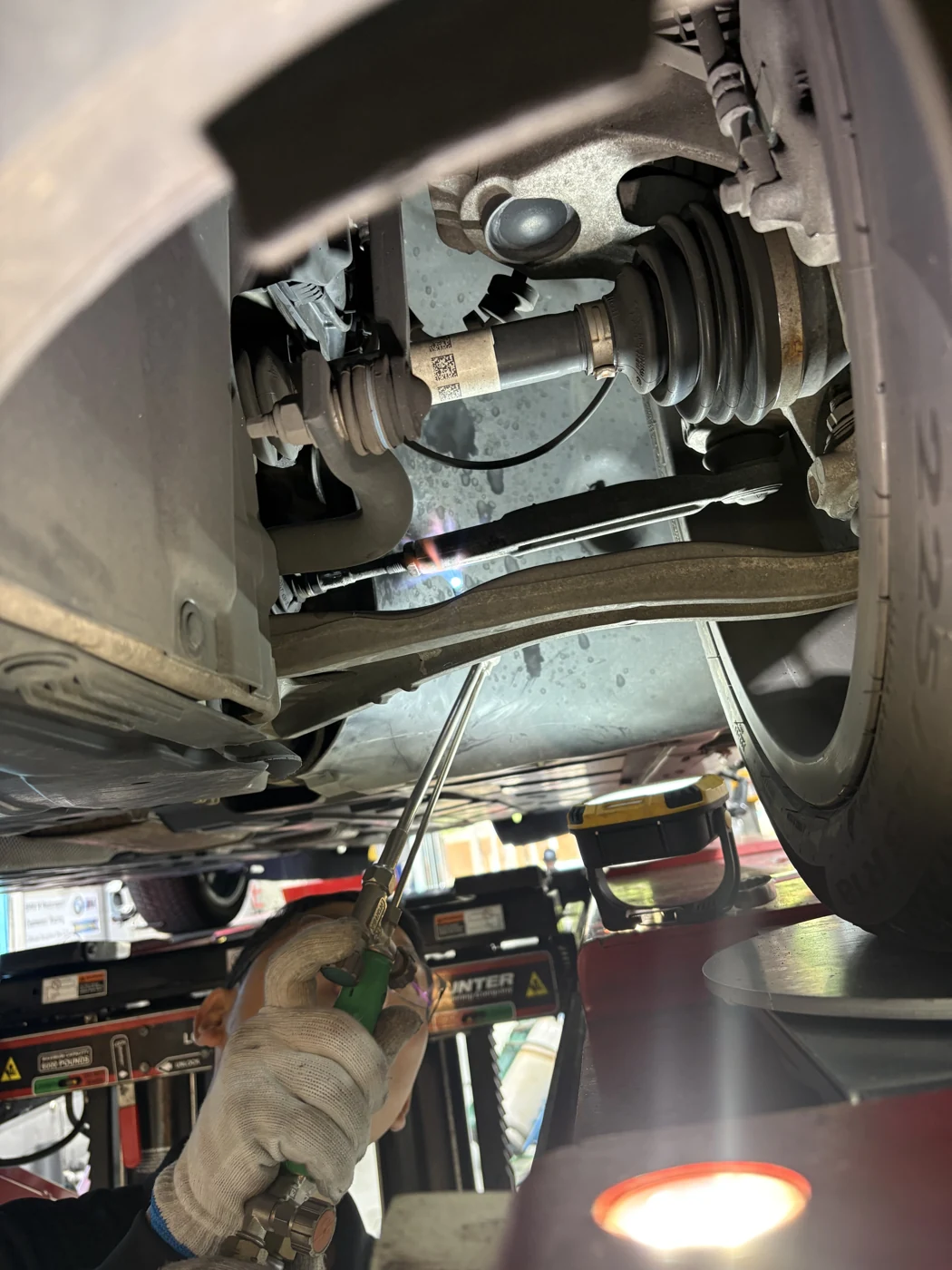 Heating the seized adjustment area during the work.