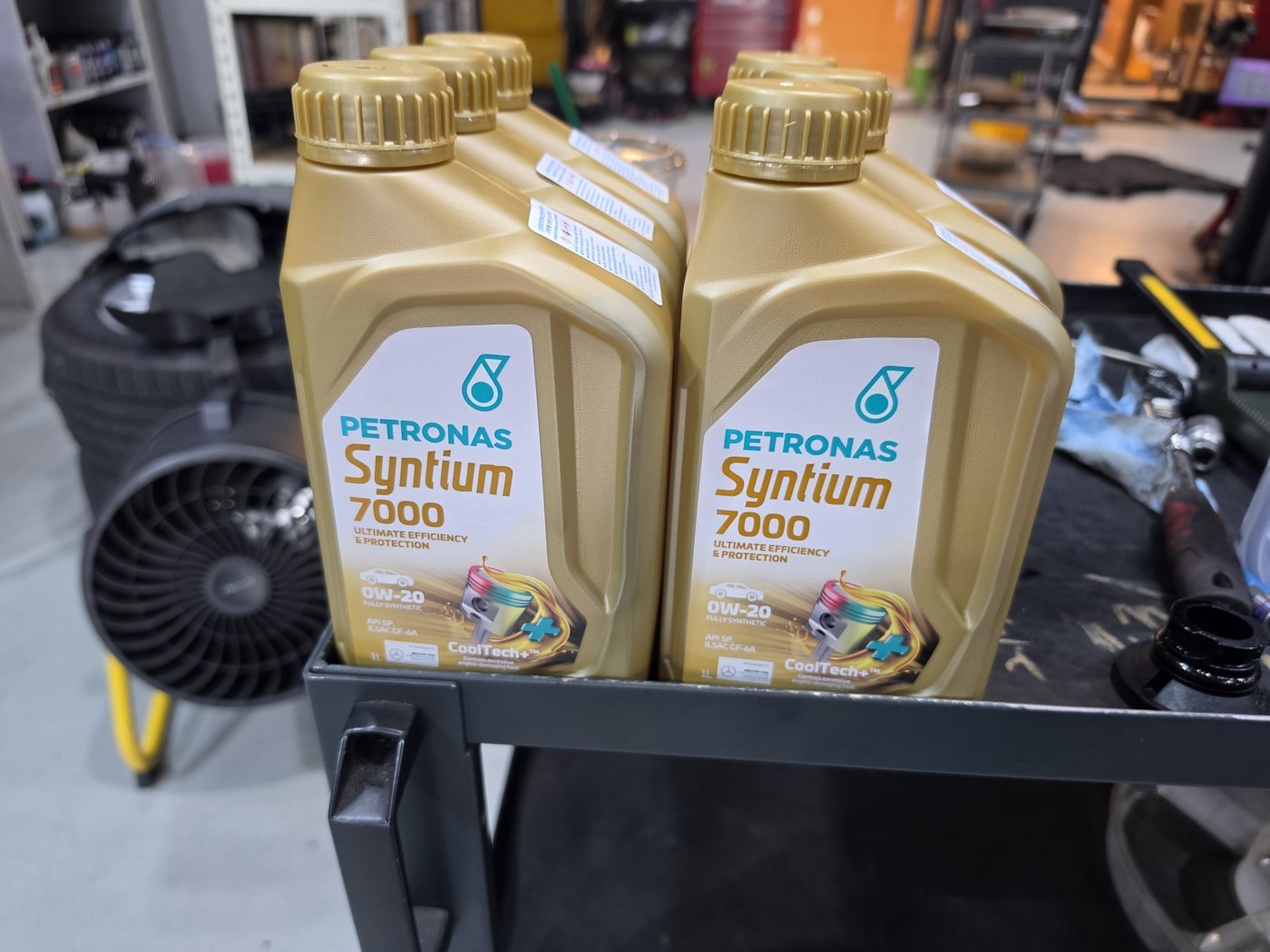 PETRONAS Syntium 7000 0W-20 used for this engine oil change.