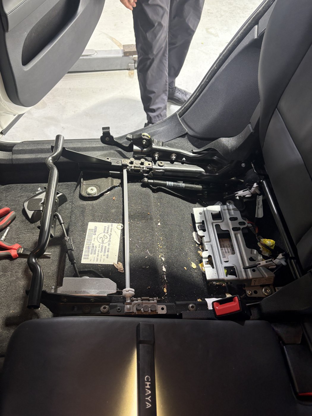 Interior with the rear seat removed