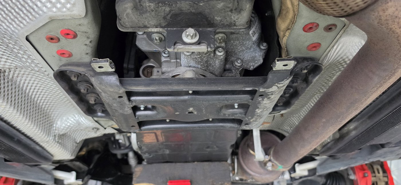 Transmission mount under the car