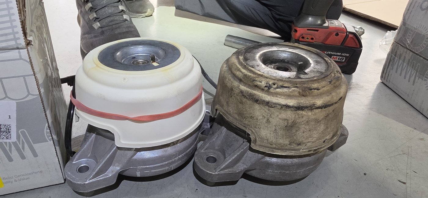 Removed old mount and new part
