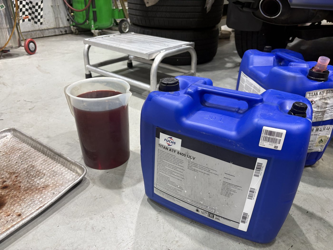 FUCHS TITAN ATF 8400 ULV used for this transmission fluid change.