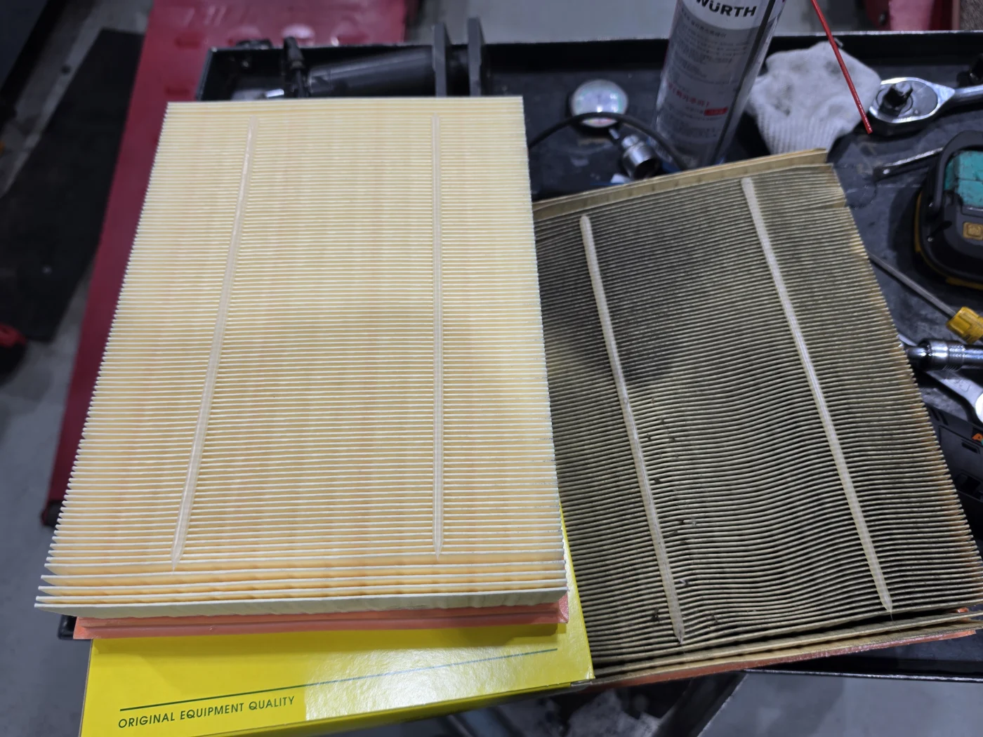 Replaced air filter