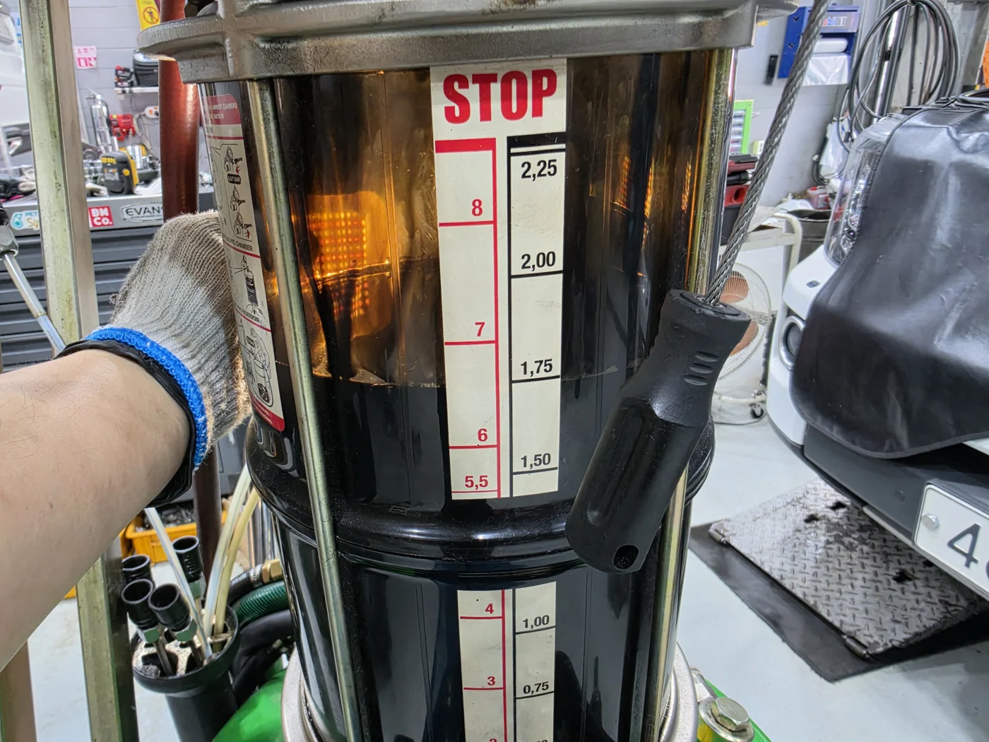 Drained engine oil