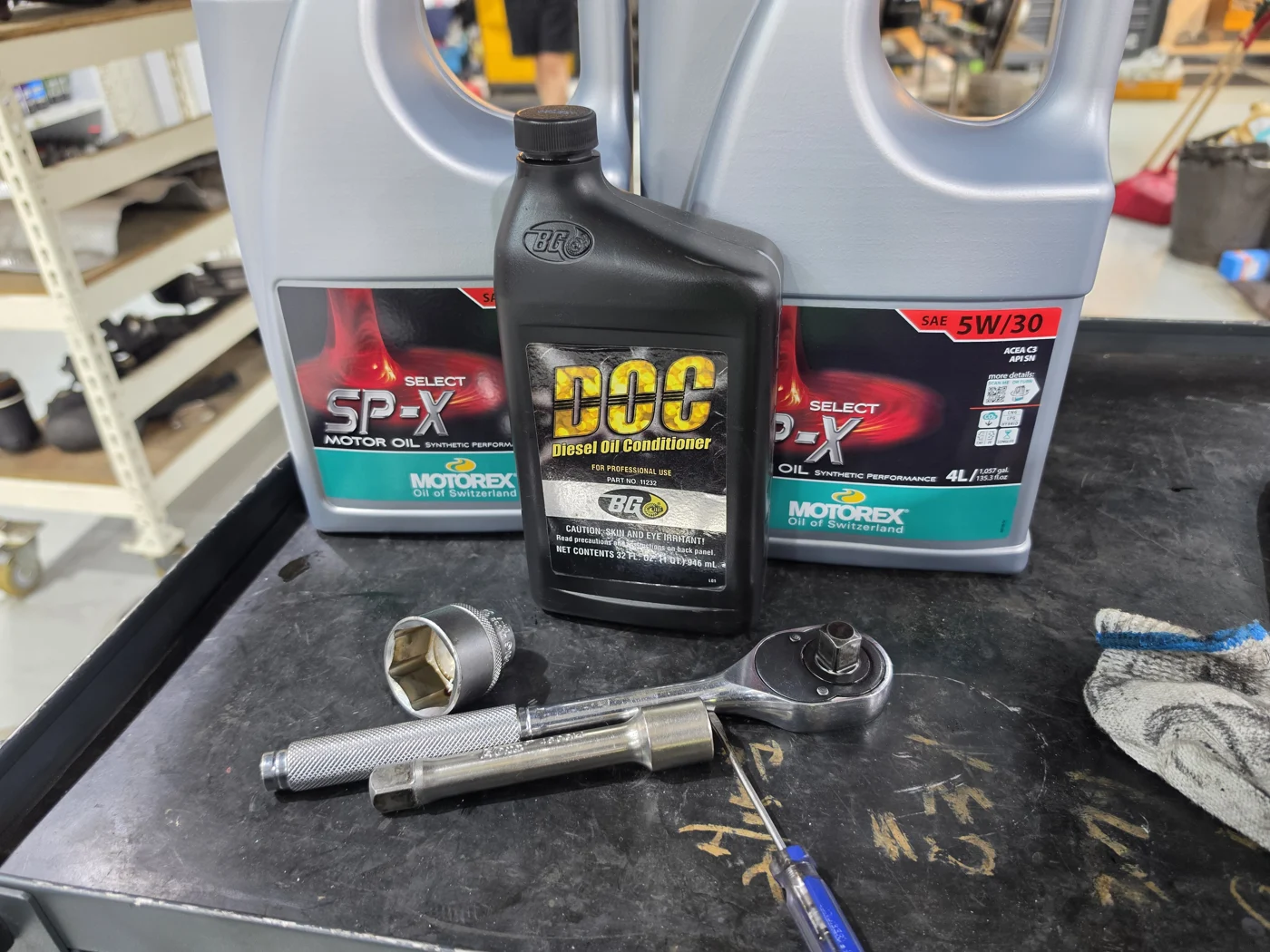 Products used: MOTOREX SELECT SP-X 5W/30 and BG DOC Diesel Oil Conditioner