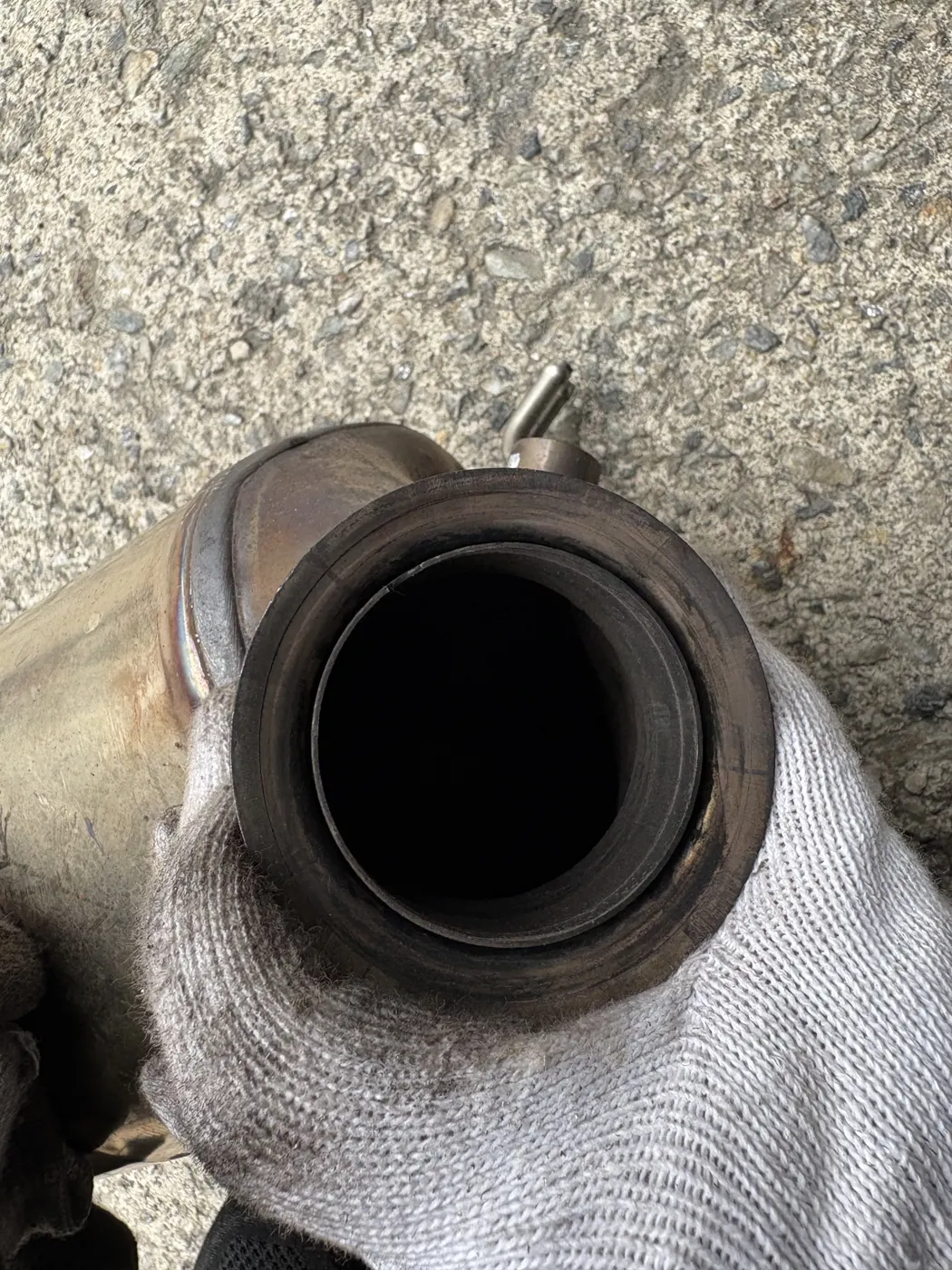 DPF inlet after removal