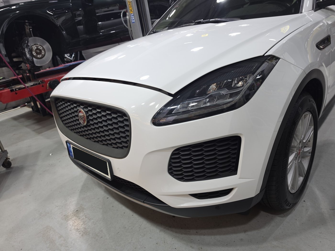 2018 Jaguar E-PACE in for a post-purchase inspection