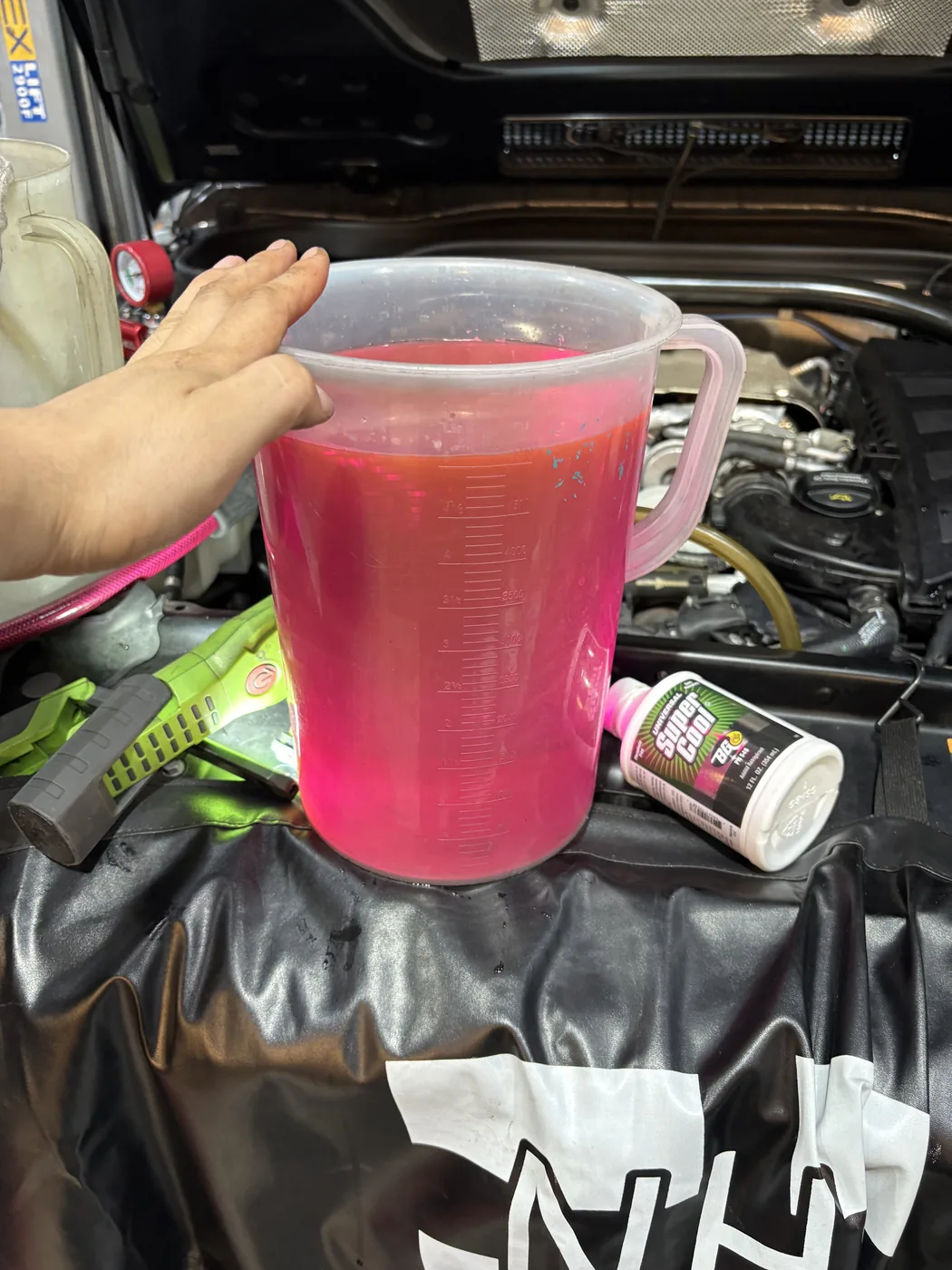 During cooling system care on the G500