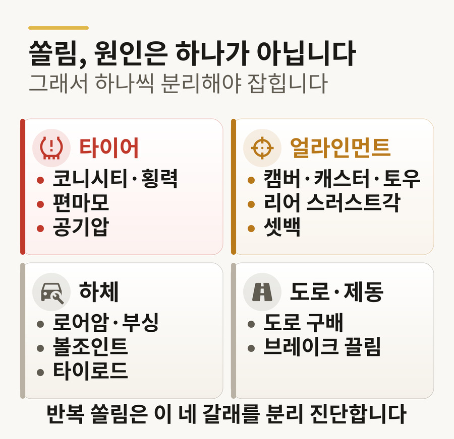 얼라인먼트 반복 쏠림 가이드