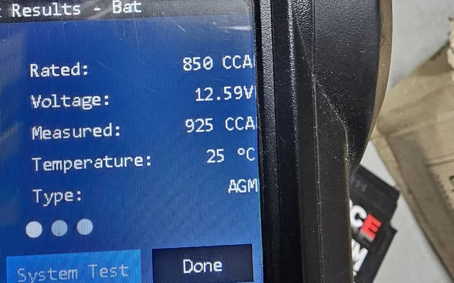 벤츠 G63 배터리 사례 — 탈거 배터리 재측정 925 CCA 정상
