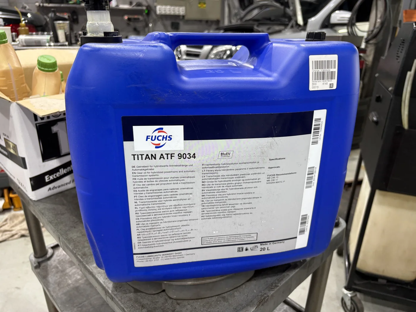 FUCHS TITAN ATF 9034 used for the transmission