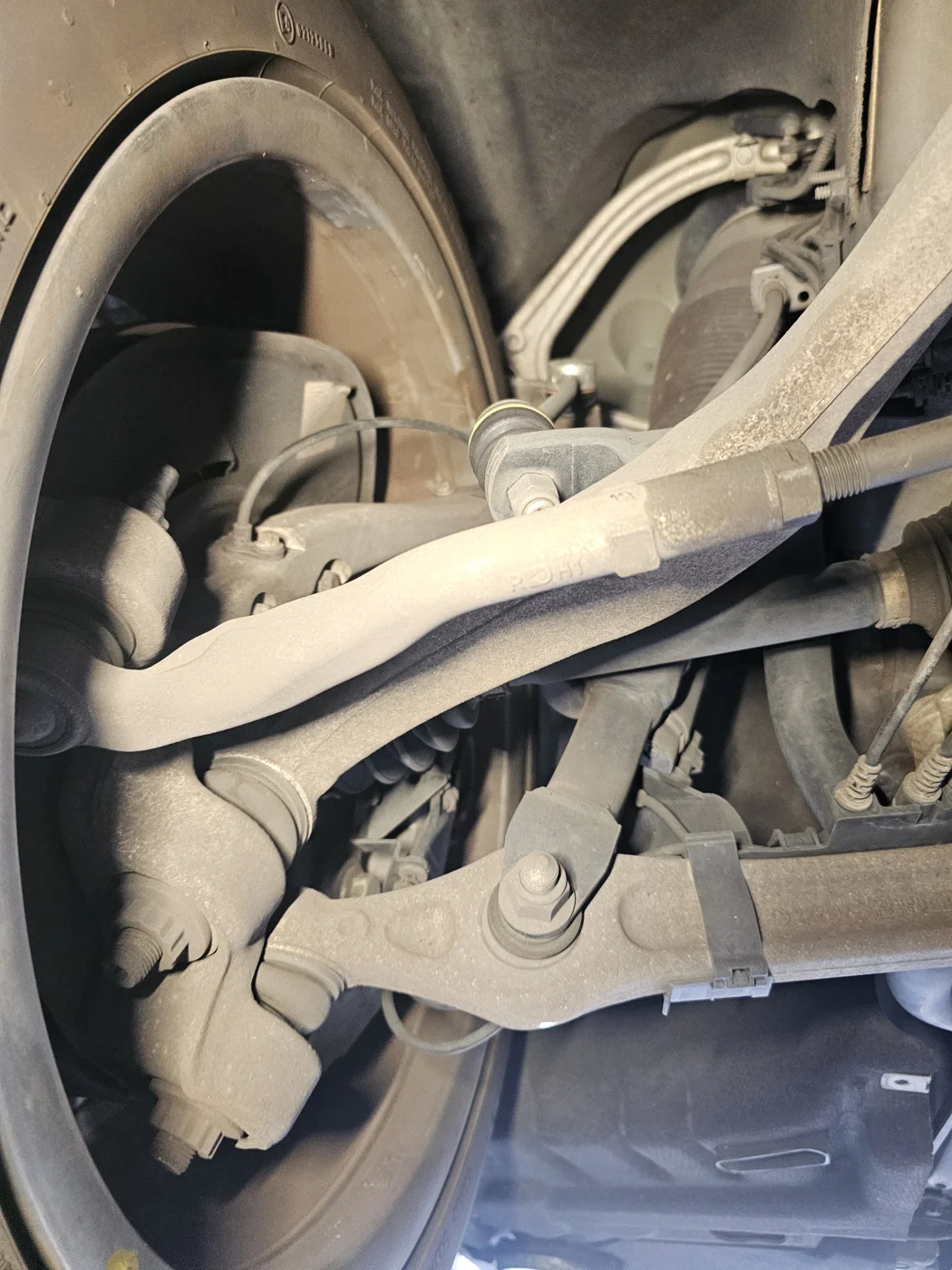 Front suspension components checked during the August inspection