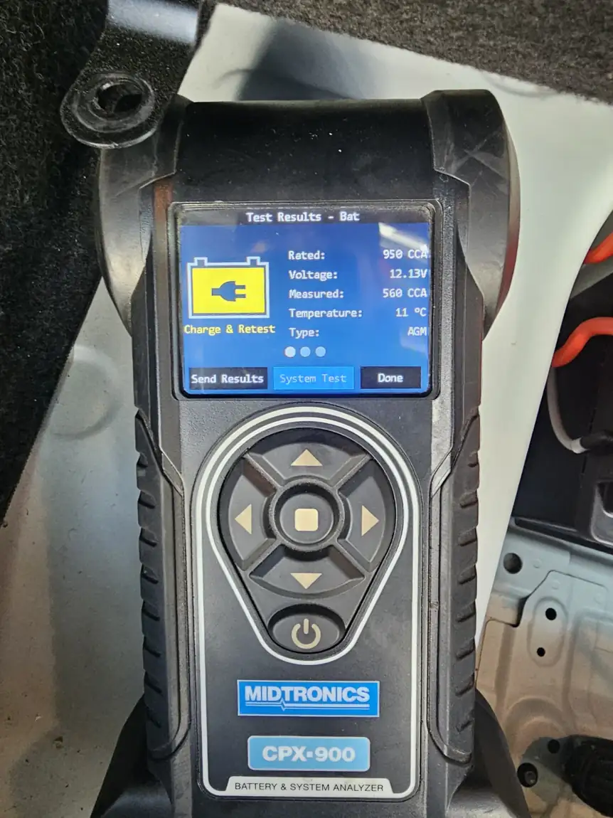Midtronics CPX900 측정 결과