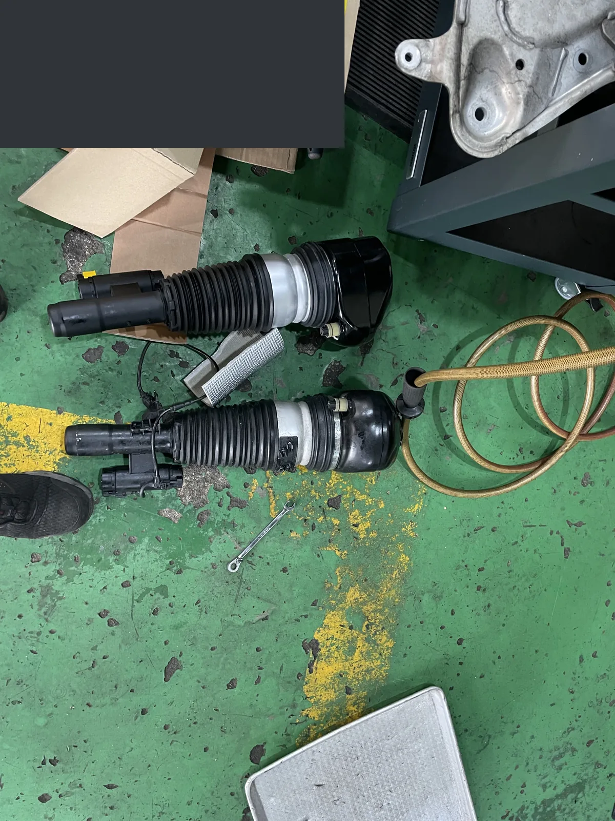 Removed strut and replacement