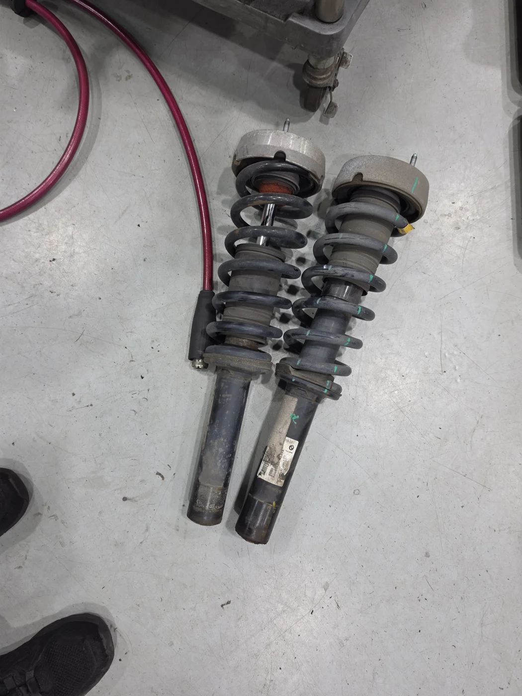 Removed X6 struts and springs